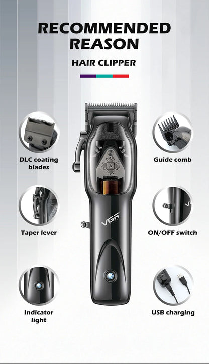 VGR Long Life Hair Trimmer Powerful Power Hair Trimmer Set for Men with Base series hair trimmer
