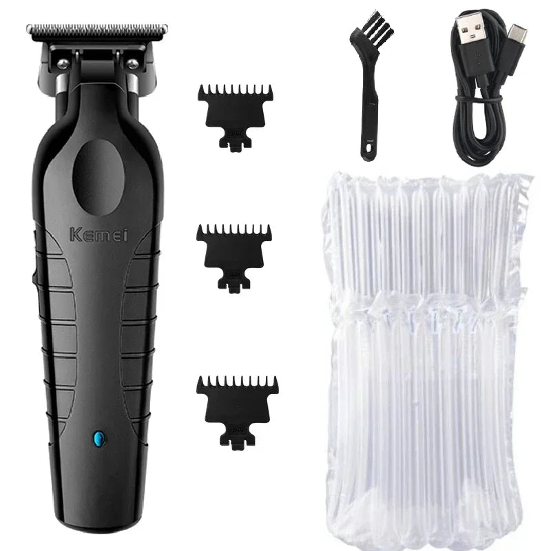2026 New Year, New Look! Kemei Professional Hair Clipper & Trimmer for Men, T-Blade Zero-Gap Edger, Cordless Slimline Design, Ho