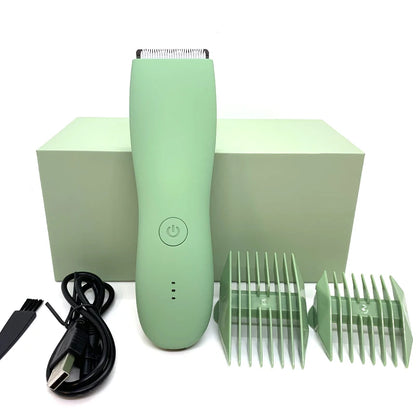 Body Hair Trimmer Shaver for Men Ball Trimmer for Groin Pubic Replaceable Ceramic Blade Groomer Electric Razor Waterproof Clippe