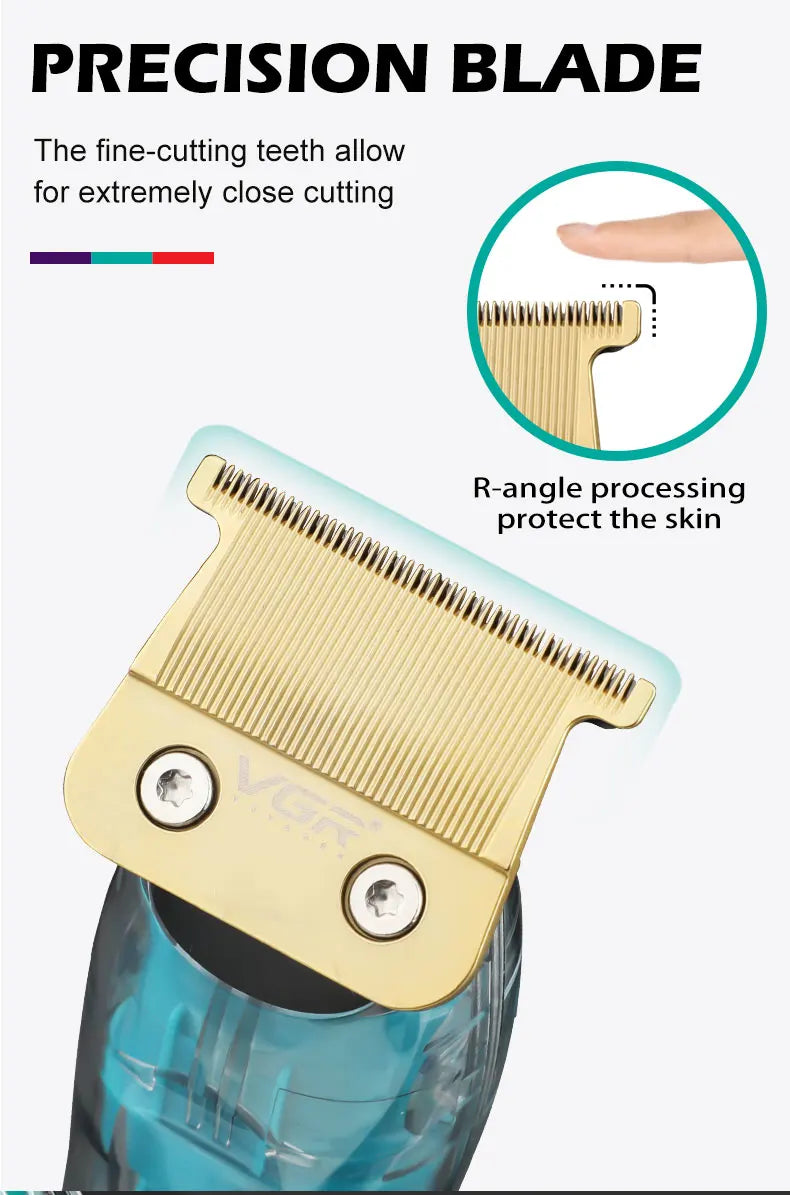 Original VGR Professional Hair Trimmer For Men Electric Beard Trimmer Rechargeable Hair Clipper Washable Haircut Barber Shop Kit