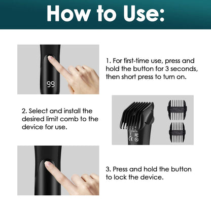 Men's Groin Body Hair Trimmer Electric Shaver For Men Ball Pubic Private Areas Hair Removal Chest Arm Leg Shaving Machine Razor