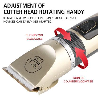 For Rabbit Dog Cat Puppy Grooming Clipper Cutter Haircut Trimmer Shaver Set Pet Hair Clipper Electric Scissors Pet Supplies