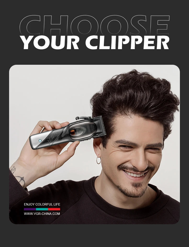 VGR Long Life Hair Trimmer Powerful Power Hair Trimmer Set for Men with Base series hair trimmer