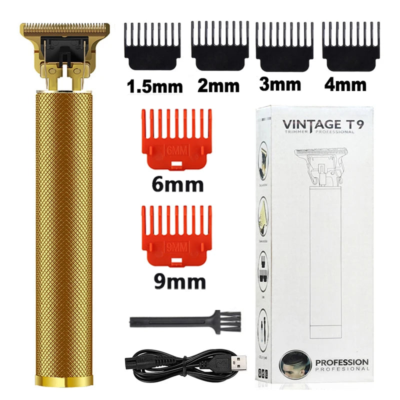 2023 T9 Hair Trimmer Barber Hair Clipper Cordless Hair Cutting Machine Beard Trimmer Shaving Machine Electric Razor Men Shaver