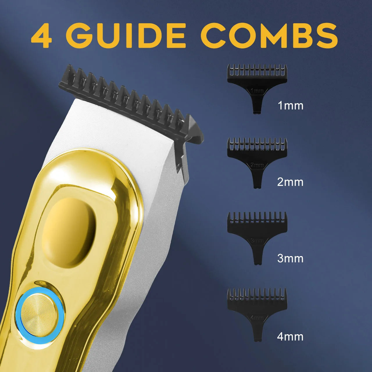 Hatteker Hair Trimmer Professional Hair Clipper Metal Hair Cutting Machine Electric Cordless Rechargeable Trimmer for Men