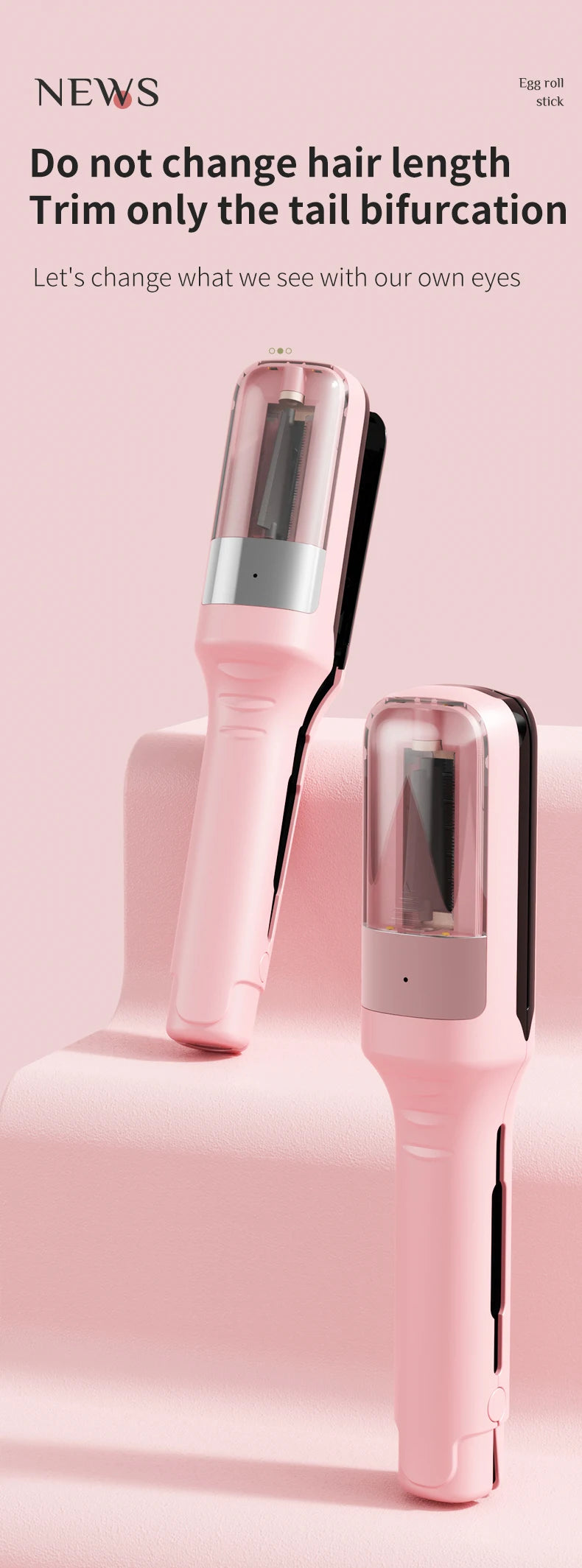 Portable electric hair tip trimmer, rechargeable split hair trimmer, damaged hair repair, a must-have for beauty lovers, perfect
