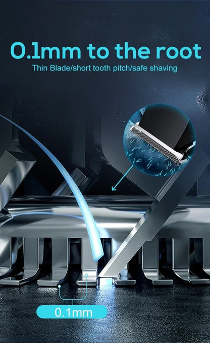 2026New Electric Hair Clipper Hair Trimmer for Men Body Groomer & Pubic Waterproof Hair Trimmer Replaceable Ceramic Blade