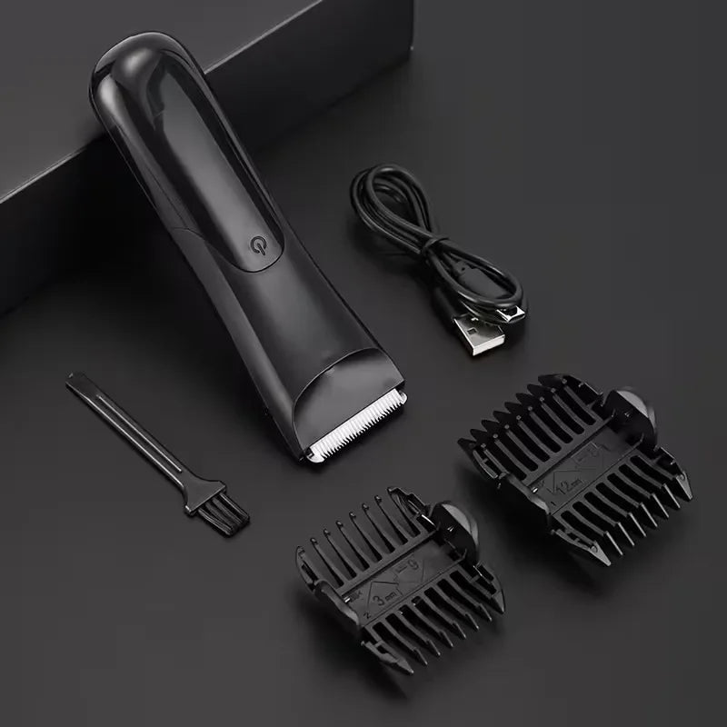 Men's Body Hair Trimmer Epilator Beard Shaver for Groin Chest Armpit Arms Legs - All-In-One Hair Removal Razor