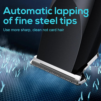 Electric Hair Clipper with Adjustable Cutter Head, USB Charging Design for Hair & Beard Trimming, Cordless Grooming Tool