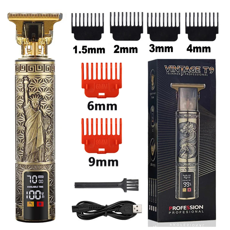 2023 T9 Hair Trimmer Barber Hair Clipper Cordless Hair Cutting Machine Beard Trimmer Shaving Machine Electric Razor Men Shaver