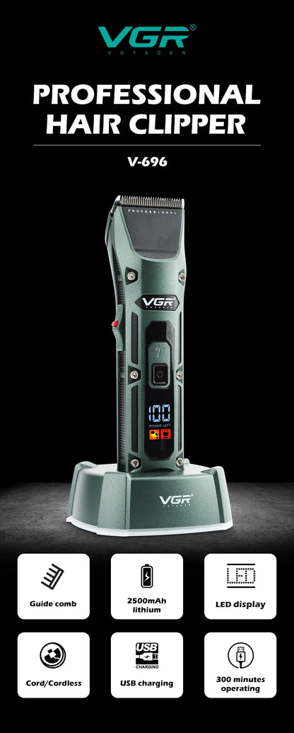 VGR Long Life Hair Trimmer Powerful Power Hair Trimmer Set for Men with Base series hair trimmer