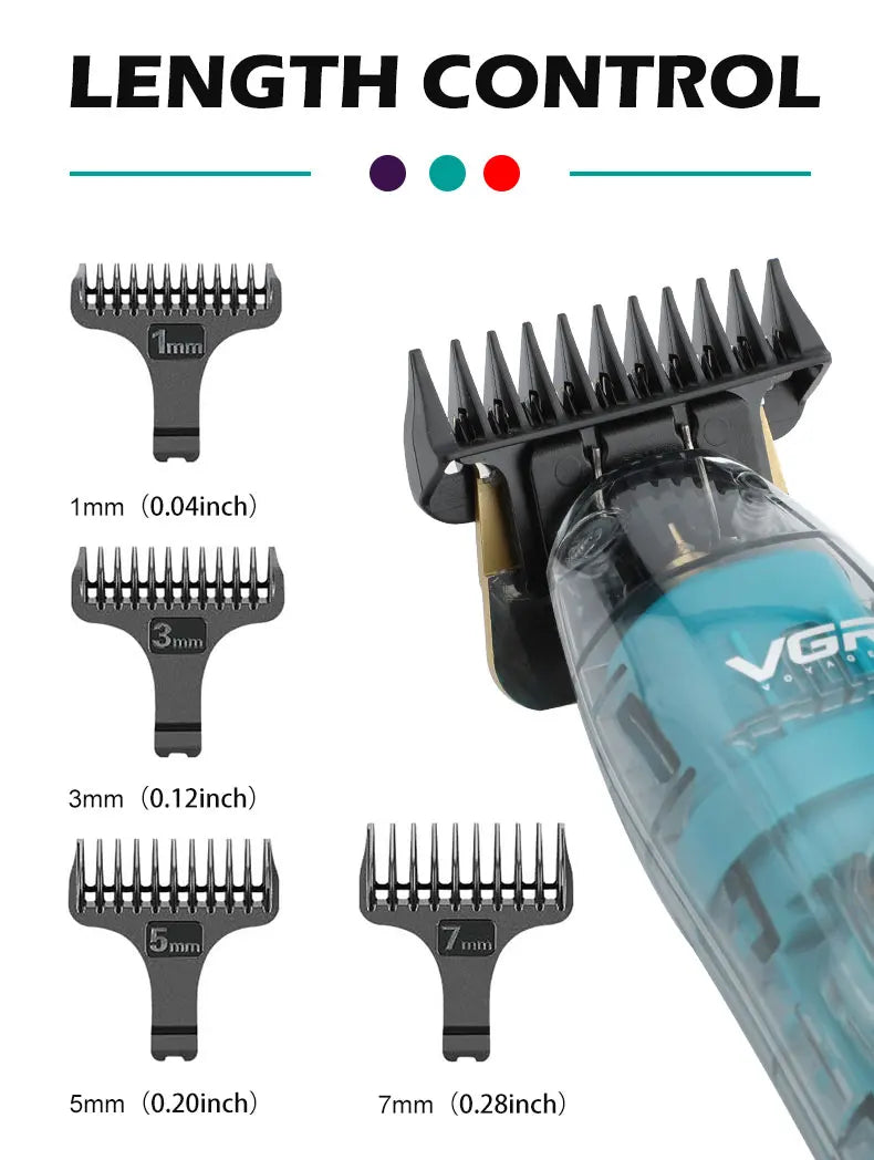 Original VGR Professional Hair Trimmer For Men Electric Beard Trimmer Rechargeable Hair Clipper Washable Haircut Barber Shop Kit