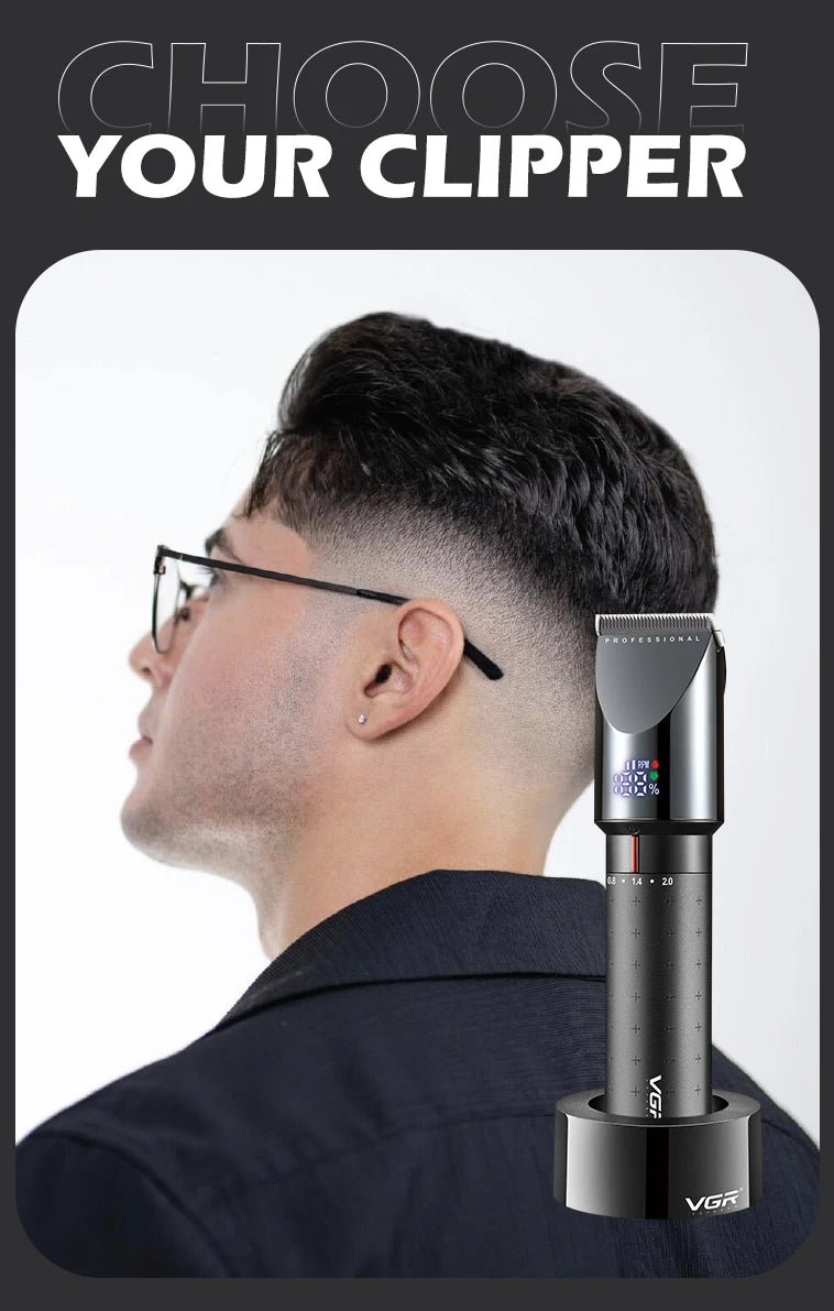 VGR Long Life Hair Trimmer Powerful Power Hair Trimmer Set for Men with Base series hair trimmer