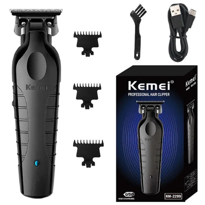 2026 New Year, New Look! Kemei Professional Hair Clipper & Trimmer for Men, T-Blade Zero-Gap Edger, Cordless Slimline Design, Ho