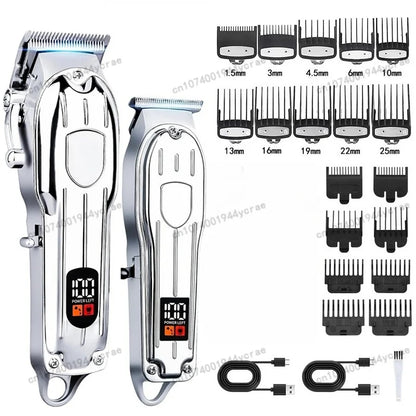 Hair Clipper Beard Trimmer for Men, Professional Electric Hair Clippers Set Cordless Hair Trimmer for Family,Gifts for Men