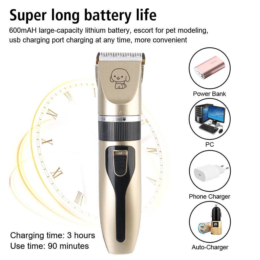 For Rabbit Dog Cat Puppy Grooming Clipper Cutter Haircut Trimmer Shaver Set Pet Hair Clipper Electric Scissors Pet Supplies